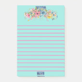 Sticky Notes (floral Blue Notes)RFPMDesign ©️ 2024 Post-it Klebezettel (Vorderseite)