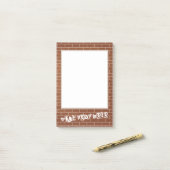 Sticky Notes mit Brillenwand und benutzerdefiniert Post-it Klebezettel (Auf Schreibtisch)