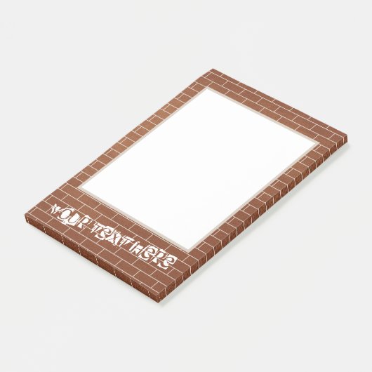 Sticky Notes mit Brillenwand und benutzerdefiniert Post-it Klebezettel (angewinkelt)