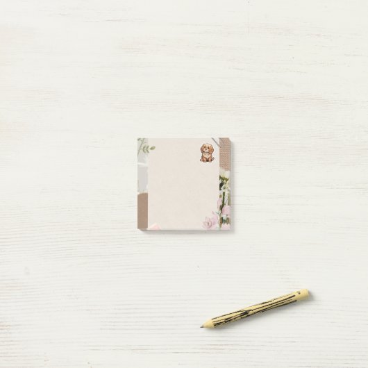 Sticky Notes mit Ihrem niedlichen Golden Retriever Post-it Klebezettel (Auf Schreibtisch)