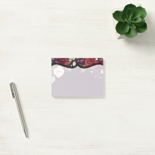 Sticky Notes Plum Lila Rose Gold Geometric Post-it Klebezettel (Büro)