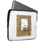 Sticky Notes - überwältigte Bürokunst Laptopschutzhülle (Vorne Rechts)