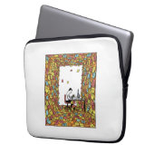 Sticky Notes - überwältigte Bürokunst Laptopschutzhülle (Vorderseite Links)