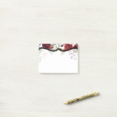 Sticky Notes White Roses Gold Geometric Post-it Klebezettel (Auf Schreibtisch)