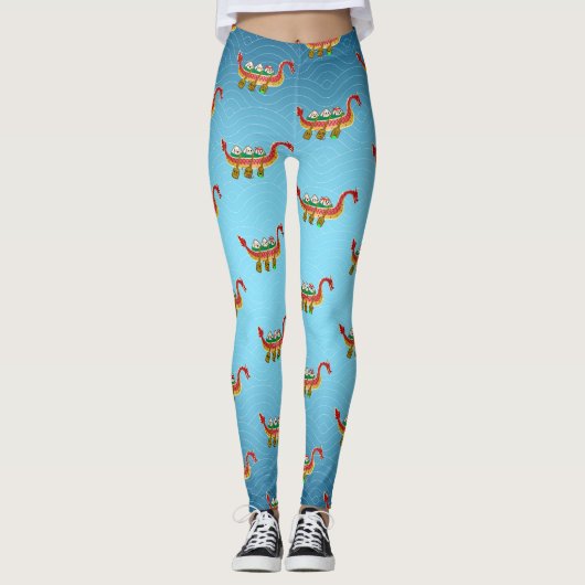 Sticky Rice Dumpling auf Dragon Boat Festival Leggings (Vorderseite)