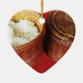 Sticky Rice [Khao Niao] Thai Lao Food Keramikornament (Vorne)