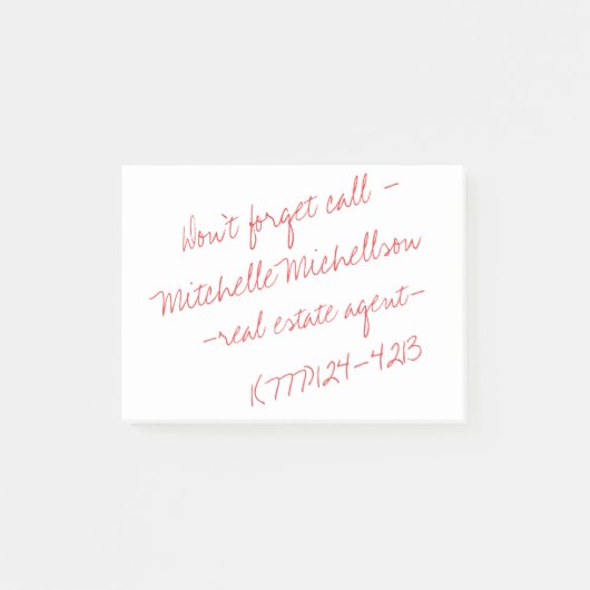 Sticky Scribble II-Visitenkarte Post-it Klebezettel (Vorderseite)