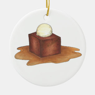 Sticky Toffee Pudding British Dessert Feinschmecke Keramikornament