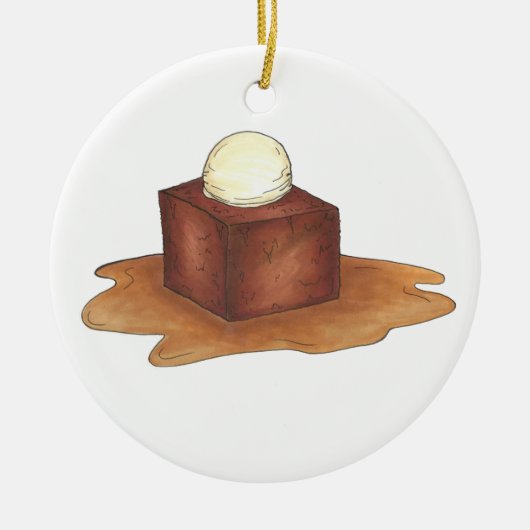 Sticky Toffee Pudding British Dessert Feinschmecke Keramikornament (Vorne)