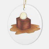 Sticky Toffee Pudding British Dessert Feinschmecke Keramikornament (Links)