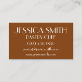 Sticky Toffee Pudding Dessert Food Pastry Koch Visitenkarte (Rückseite)