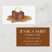Sticky Toffee Pudding Dessert Food Pastry Koch Visitenkarte (Vorne/Hinten)