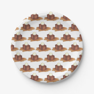 Sticky Toffee Pudding UK British Food Dessert Pappteller