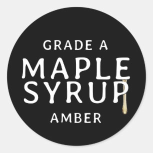 Sticky Tropfen Grunge Label AMD-Klasse MAPLE SYRUP Runder Aufkleber