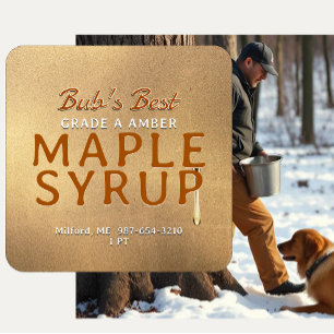 Sticky Tropfen Grunge Label AMD-Klasse MAPLE SYRUP Runder Aufkleber