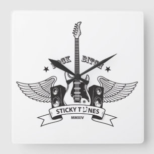 Sticky Tunes Wanduhr Rock Style Edition