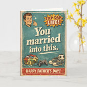 Stief-Vater-Leben - Lustige Vintage Karte (Gelbe Blume)