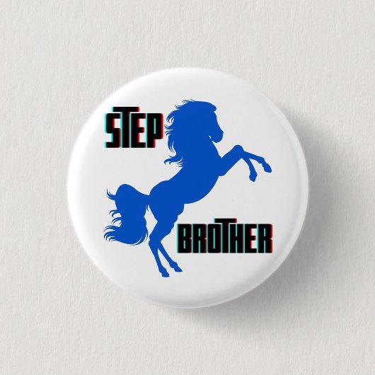 Stiefbruder Pferdezucht Button (Vorderseite)
