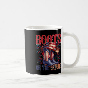 Stiefel Am Boden 4. Juli Western-Flagge Cowgi Kaffeetasse