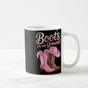 Stiefel am Boden, Cowgirl Line Tanz, Boot Cowb Kaffeetasse