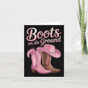 Stiefel am Boden, Cowgirl Line Tanz, Boot Cowb Karte