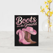 Stiefel am Boden, Cowgirl Line Tanz, Boot Cowb Karte (Gelbe Blume)