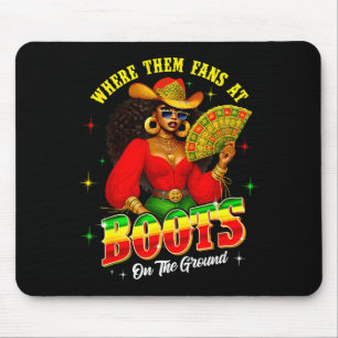Stiefel Am Boden Cowgirl Schwarze Frauen Afrika Bl Mousepad