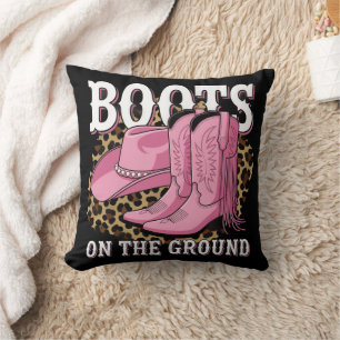 Stiefel am Boden Western Cowgirl Linedance Kissen