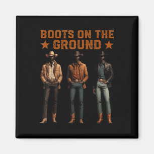 Stiefel Am Boden Western Rodeo Schwarze Cowboys Gr Magnet