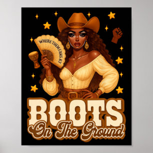 Stiefel am Boden Wo sind diese Fans Schwarzes West Poster