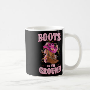 Stiefel auf dem Boden Boot Cowboy Western Cowgirl Kaffeetasse