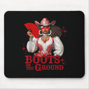 Stiefel auf dem Boden Boot Cowboy Western Cowgirl Mousepad