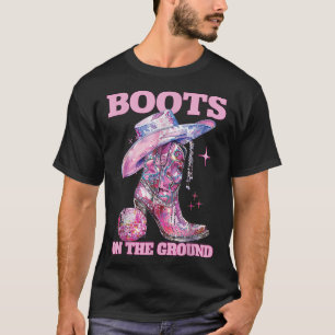 Stiefel auf dem Boden Boot Cowboy Western Cowgirl T-Shirt