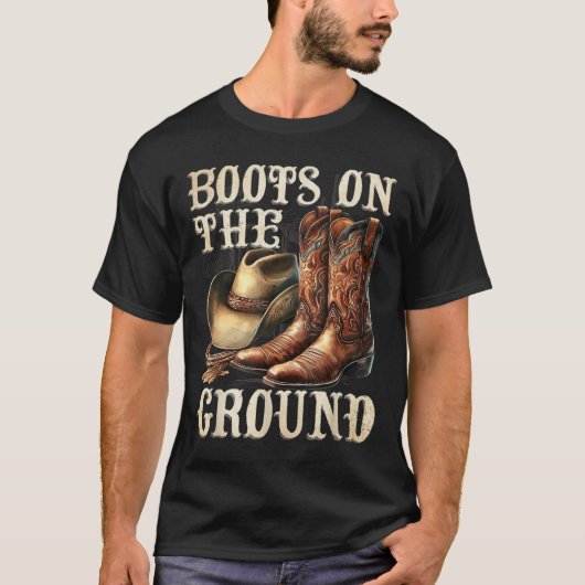 Stiefel auf dem Boden Boot Cowboy Western Cowgirl  T-Shirt (Vorderseite)