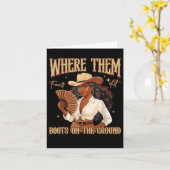 Stiefel auf dem Bodner Cowboy Western Cowgirl Ich Karte (Gelbe Blume)