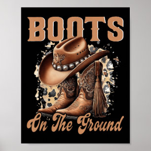 Stiefel auf dem Bodner Cowboy Western Cowgirl Poster