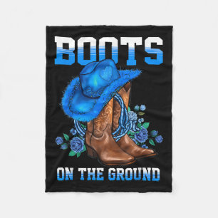 Stiefel auf dem Land Western Cowboy Cowgirl Fleecedecke
