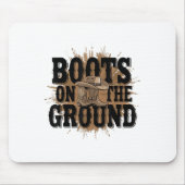 Stiefel auf dem Western Cowboy Rodeo Land Mousepad (Vorne)