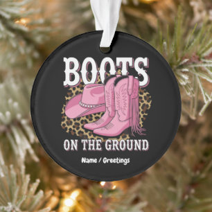 Stiefel auf dem Western Cowgirl Linedance Ornament