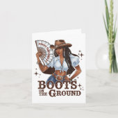 Stiefel auf der Bodendecke Karte (Vorderseite)