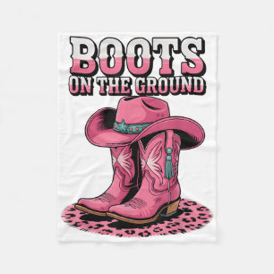 Stiefel auf der Landschaft Cowboy Western Cowgirl Fleecedecke
