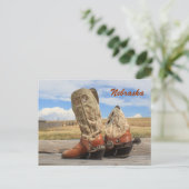 Stiefel aus Nebraska Postkarte (Stehend Vorderseite)