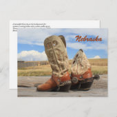 Stiefel aus Nebraska Postkarte (Vorne/Hinten)