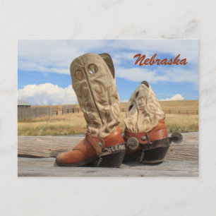 Stiefel aus Nebraska Postkarte