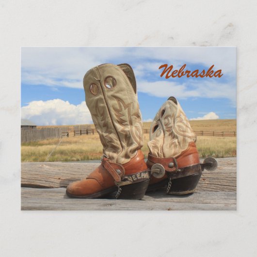 Stiefel aus Nebraska Postkarte (Vorderseite)
