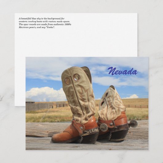 Stiefel aus Nevada Postkarte (Vorne/Hinten)