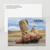 Stiefel aus North Dakota Postkarte (Vorne/Hinten)