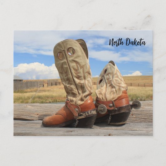 Stiefel aus North Dakota Postkarte (Vorderseite)