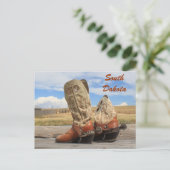 Stiefel aus South Dakota Postkarte (Stehend Vorderseite)
