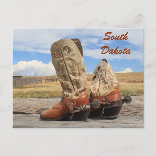 Stiefel aus South Dakota Postkarte (Vorderseite)
